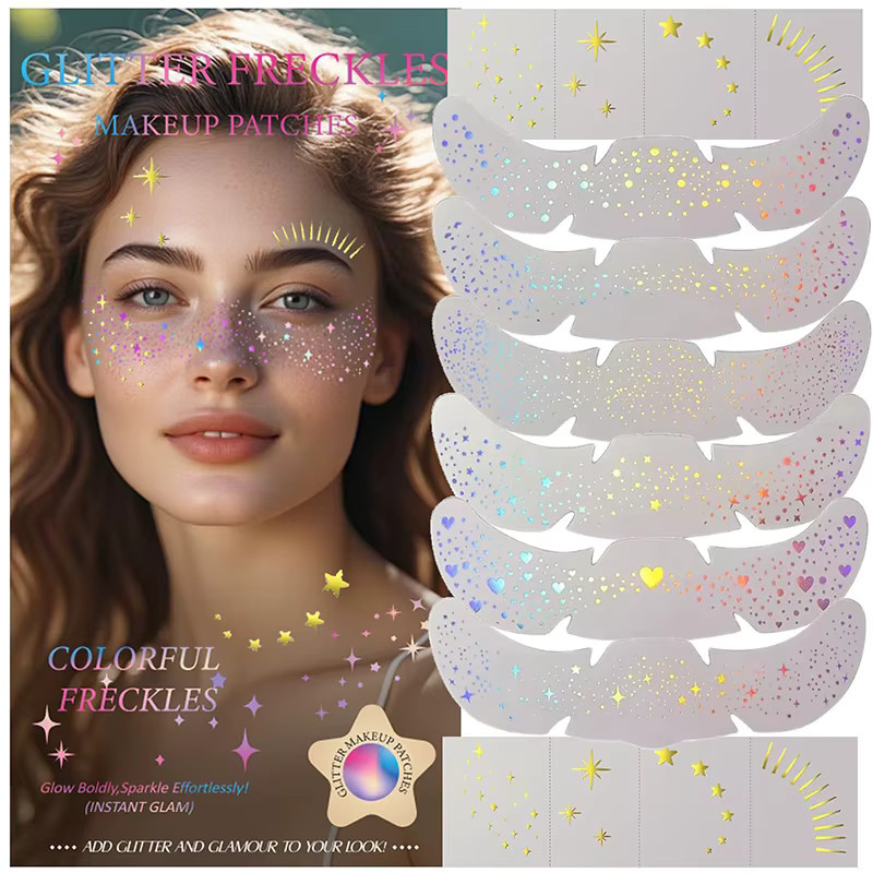 VERONNI Sommersprossen Make-Up Patches, Metallic, 5 Stück - Bild 2