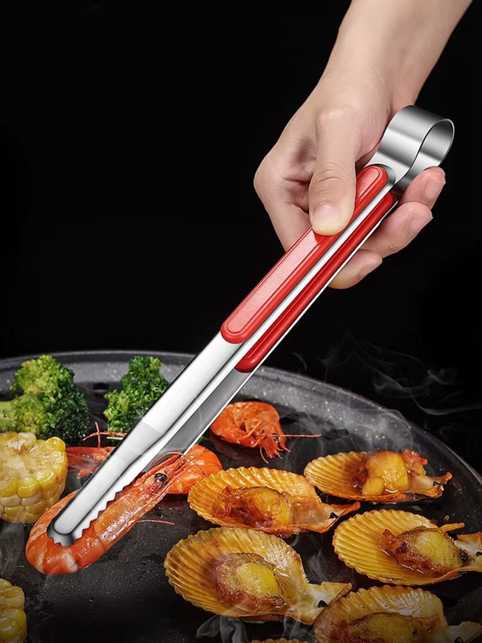 IEFMO Grillzange aus Edelstahl in Silber und Schwarz, 25,4 cm Länge - Bild 6