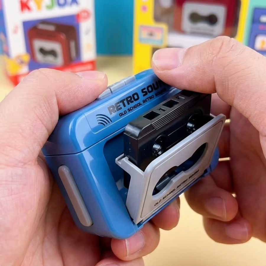 Mini Retro Kassettenbandgerät Schlüsselanhänger, Sprachaufzeichnung, Soundeffekt - Bild 3