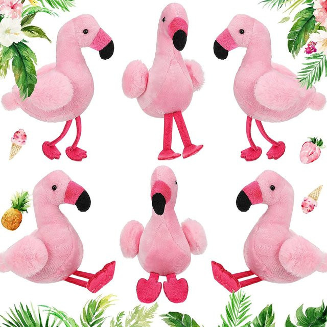 Linyi toy Mini Plüschflamingo, Plüschtiere, 15cm, ab 14 Jahren - Bild 1