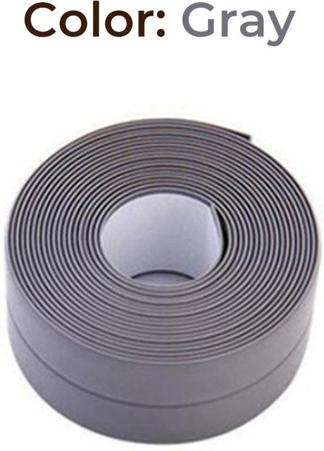 Selbstklebendes PVC-Dichtungsstreifenband von Ouyaohong in Grau, wasserdicht und schimmelresistent für Badezimmer, Toilette und Küchenspüle, Länge: 3,2 m, Breite: 3,8 cm - Bild 1