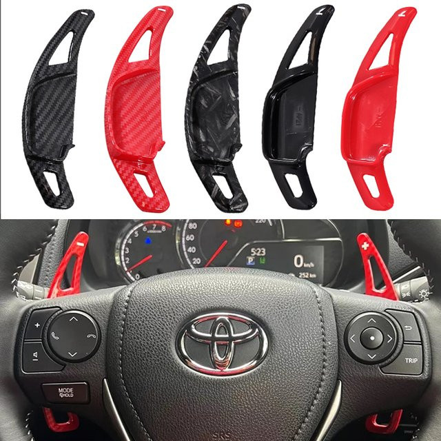 AULIGUS Auto Shift Paddle Lenkrad Schalthebel für Toyota Vios Raize Revo Fortuner Altis Mark X Levin Camry Corolla Zelas RAV4 Nova - Bild 1