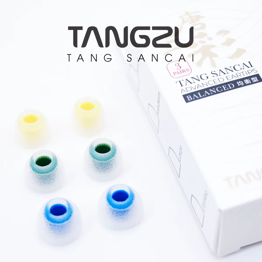 Tangzu Tang Sancai In-Ear-Ohrhörer-Ohrstöpsel aus Silikon, 3 Paar, Gelb - Bild 2