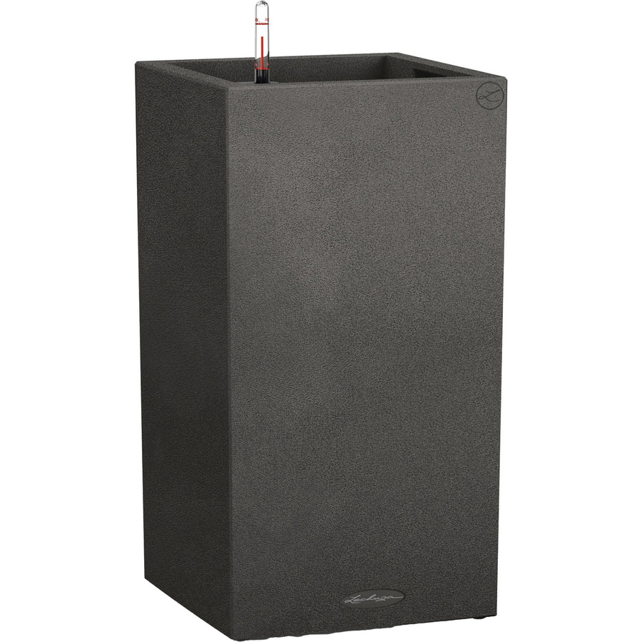 Lechuza Pflanzsäule Canto Stone high in Natursteinoptik Graphitschwarz B/T/H: 40 x 40 x 76 cm - Bild 2