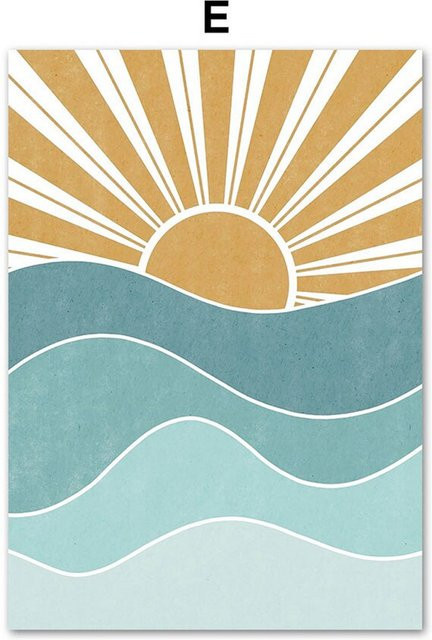 TPFLiving Poster Leinwand Modell E mit abstraktem Grafikmotiv für das Kinderzimmer oder Jugendzimmer, Mehrfarbig, Breite: 21 cm, Höhe: 30 cm - Bild 1