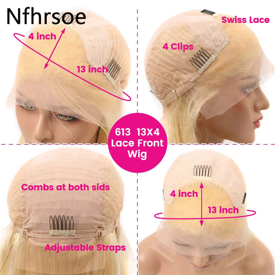 Eleanor Lace Front Perücke, 100 % Echthaar, lockiges Ombre-Honigblond, Damen - Bild 3