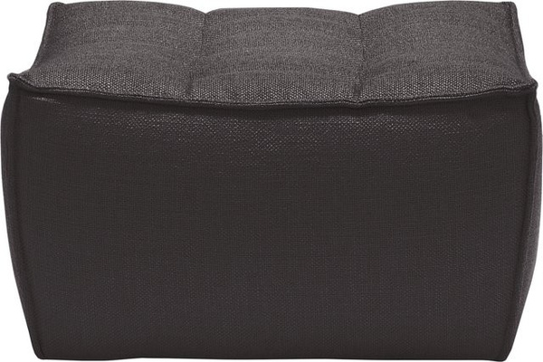 Ethnicraft N701 Polsterhocker in Grau mit Stoffbezug und minimalistischem Design