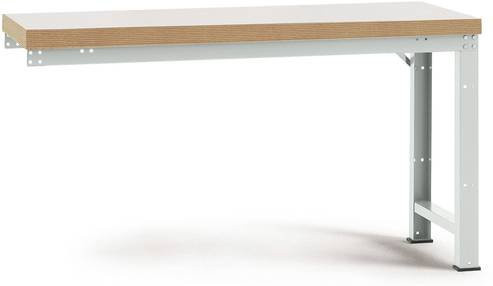 Manuflex Anbauwerkbank Profi Standard mit Kunststoff-Tischplatte, grau, B/T: 200 x 70 cm - Bild 1
