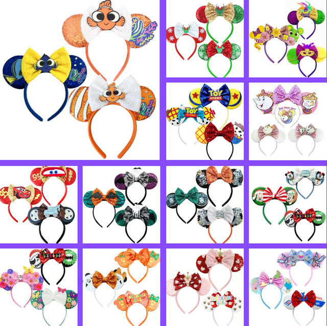 Disney Mickey Ohren Stirnband, 3-teiliges Set, Bunt / Mehrfarbig - Bild 1