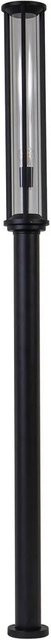 Lucande Mastleuchte Außen Alivaro Modern Schwarz aus Aluminium 1-flammig E27 IP65 - Bild 1