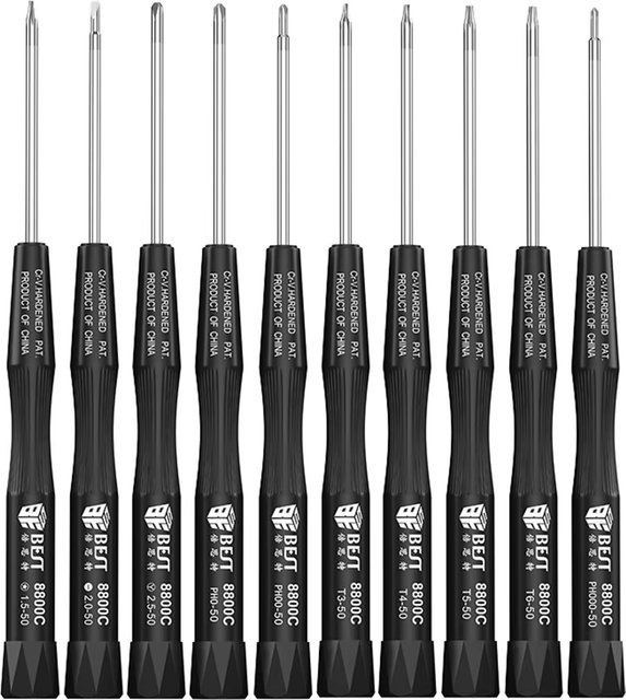 BES 10-in-1 Präzisions-Schraubendreher-Set mit Petalobe, Torx, Schlitz, Kreuzschlitz und Y-Typ Bits für Handy, Uhren und Computer-Reparaturen - Bild 1