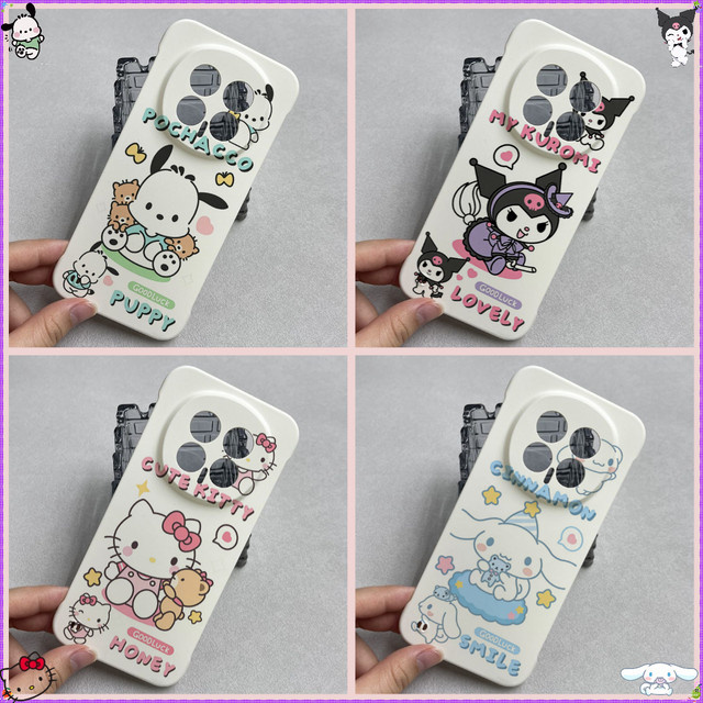 INS Kawaii Sanrio Pochacco und Kuromi Rahmenlose Handyhülle für Honor Magic 8 7 Pro X9D X9C X8D X8A/B/C/D Ultradünne Stoßfeste Schutzhülle - Bild 1