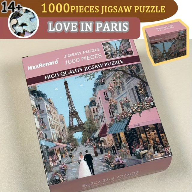 MaxRenard Liebe in Paris, Mini-Puzzle, Bunt / Mehrfarbig, 1000 Teile, ab 14 Jahren - Bild 1