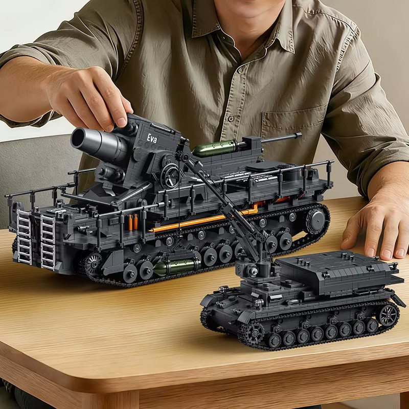 M MENBIS Karl Mortar Schwerer Panzer, Fahrzeugmodell, 4.706 Teile, 1:28 - Bild 4