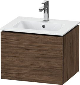 Duravit Waschtischunterschrank Compact L-Cube, wandhängend, Nussbaum dunkel matt, B/T/H: 52 x 42,1 x 40 cm - Bild 1