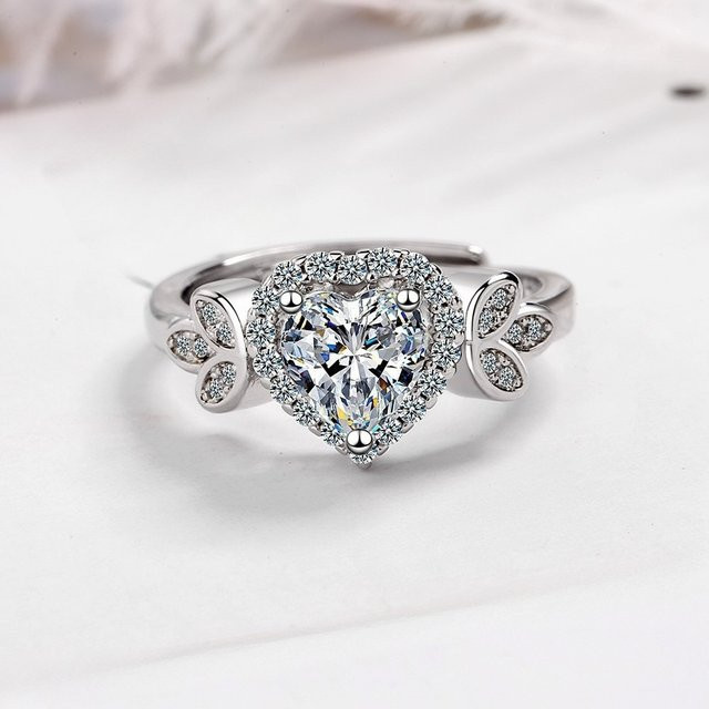 SAY Ring 925 Silber, Moissanit, Damen - Bild 1