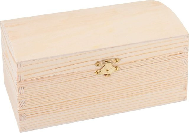 VBS Holztruhe aus Rohholz in Beige, B/T/H: 19,5 x 11,5 x 9,0 cm - Bild 1