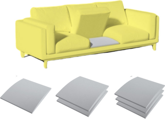XIYUXIYAN Couch-Kissenunterstützung aus 40D-Memory-Schaum mit hoher Dichte in Grau - Bild 1