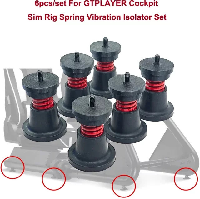 GTPLAYER 6-teiliges Set Racing Rig Bass Shakers in Schwarz für Simulator Cockpit und Sim Rig - Bild 1
