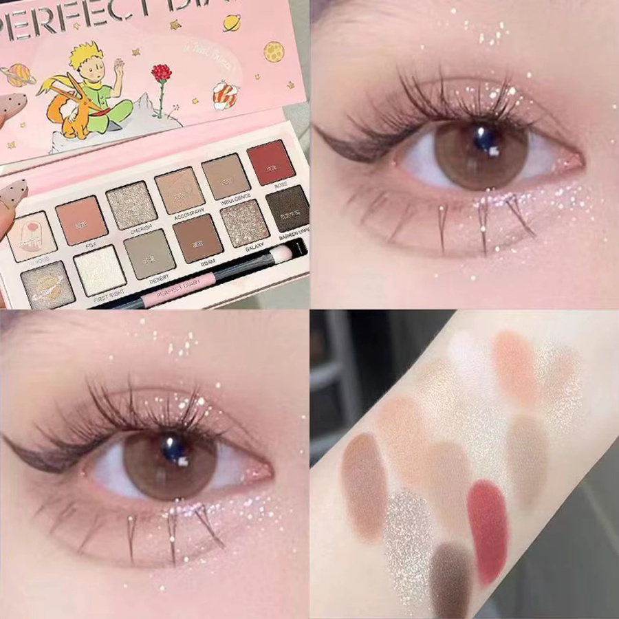Perfect Diary Lidschatten-Palette, 12 Farben, matt, schimmernd, Puder - Bild 2