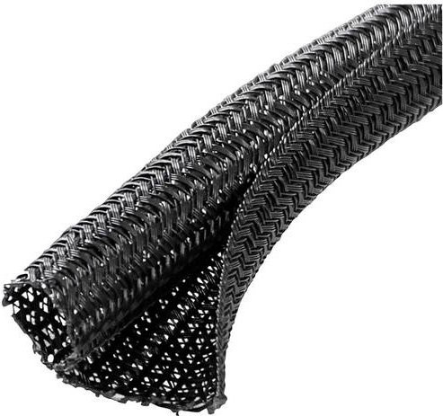 Quadrios Geflechtschlauch 22CA164 aus Polyester in Schwarz, Durchmesser 9 bis 10 mm - Bild 1