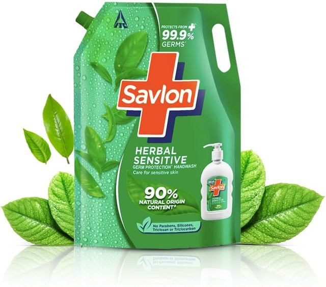 Savlon Herbal Sensitive Flüssigseife Nachfüllbeutel, 1,35l - Bild 1