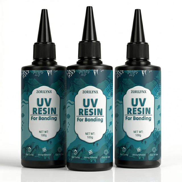 ZORILYNX UV-Harz-Set transparent, schnell härtender Ultraviolett-Kleber für DIY Schmuckherstellung und Kunsthandwerk, 100 g - Bild 1