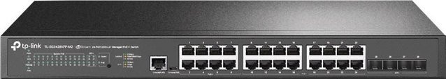 TP-Link JetStream TL-SG3428XPP-M2 V1 Managed L2+ Switch in Schwarz mit 16 x 2.5G PoE+ Ports, 8 x 2.5G PoE++ Ports und 4 x 10 Gigabit SFP+ Ports (500 W) - Bild 1