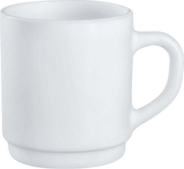 Arcoroc Kaffeebecher aus Glas, Weiß, 6er Pack, Durchmesser: 7,9 cm, Höhe: 9,0 cm, 290 ml - Bild 1