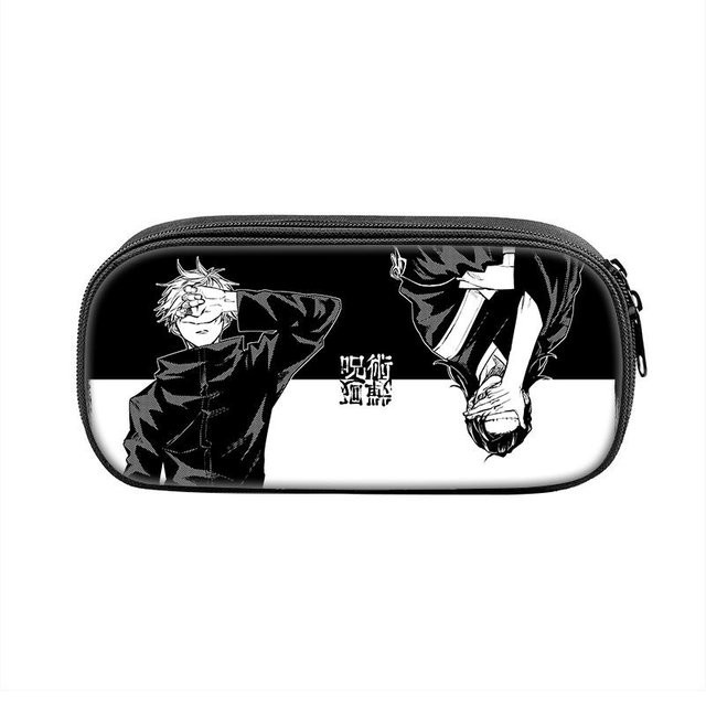 Fancy Style Studio Jujutsu Kaisen Federmäppchen in Schwarz mit großer Kapazität und Reißverschluss - Bild 1