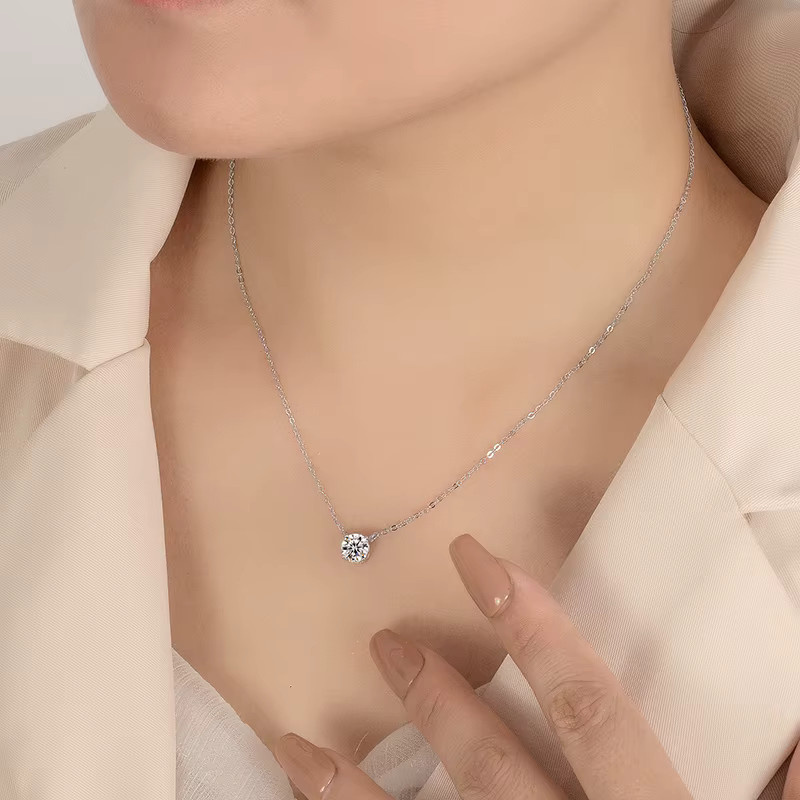 PERFANY Halskette, 925 Silber, Diamant, Damen - Bild 2