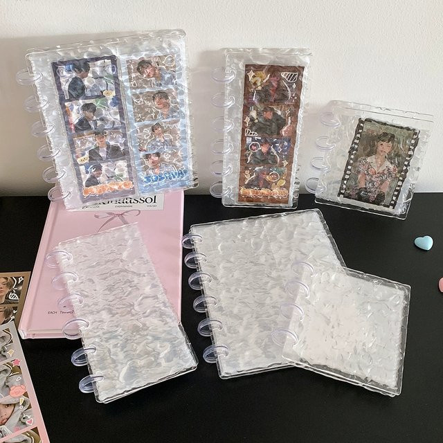 HarPaper Ripple-Cover Fotobox-Album für 2x6 Zoll Fotostreifen, Hochzeitsalbum mit 20 Seiten und Lesezeichenhalter, transparent - Bild 1