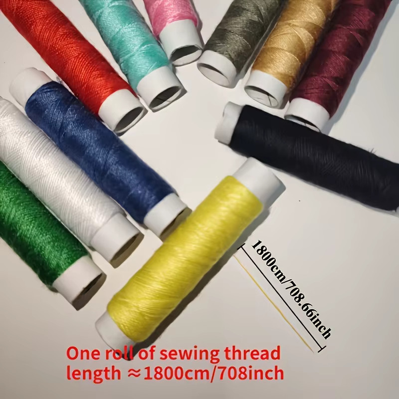 40-teiliges Nähgarn-Set mit 24 Rollen Garn und 16 Nadeln in Multicolour für DIY-Reparaturen - Bild 3