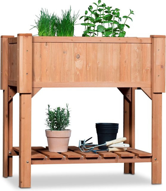 Coemo Hochbeet Kräuterbeet mit Pflanzfolie B/T/H: 120 x 60 x 90 cm - Bild 1
