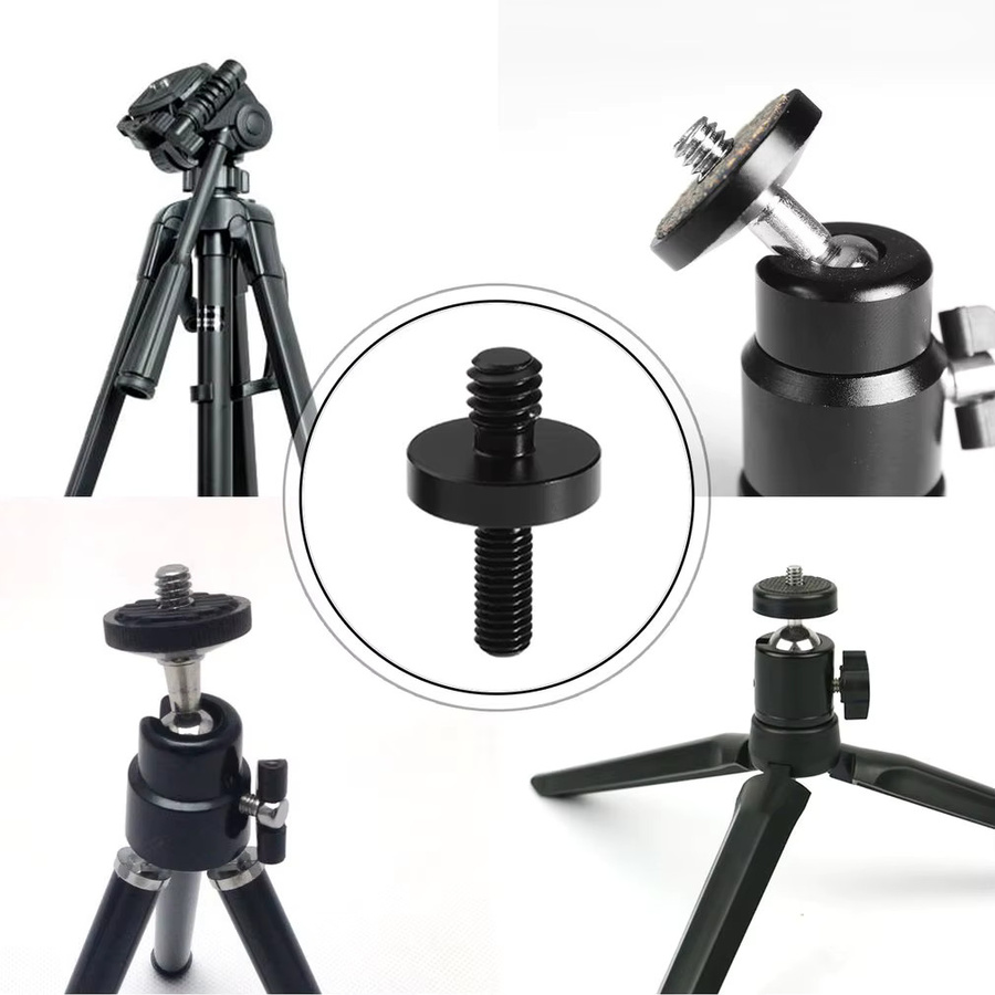 Adapter von 1/4-Zoll-Stecker auf M5-Stecker in Schwarz für Stativhalterungen und Kameras - Bild 4