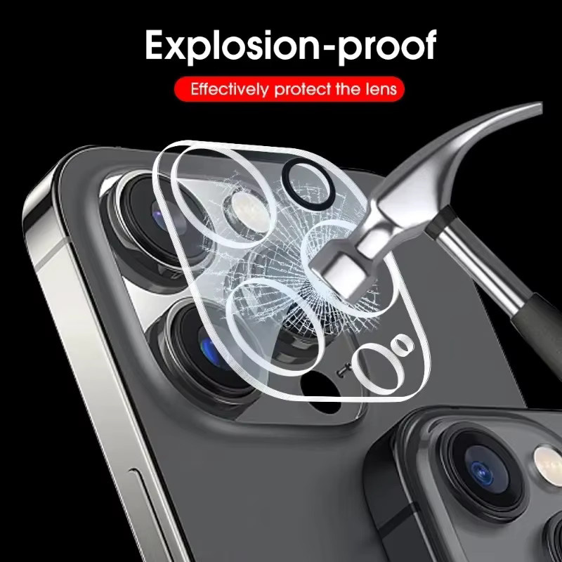 KAFNHCKA HD Transparentes Gehärtetes Glas für iPhone 16 15 14 13 Kamera Objektiv Schutz - Bild 3