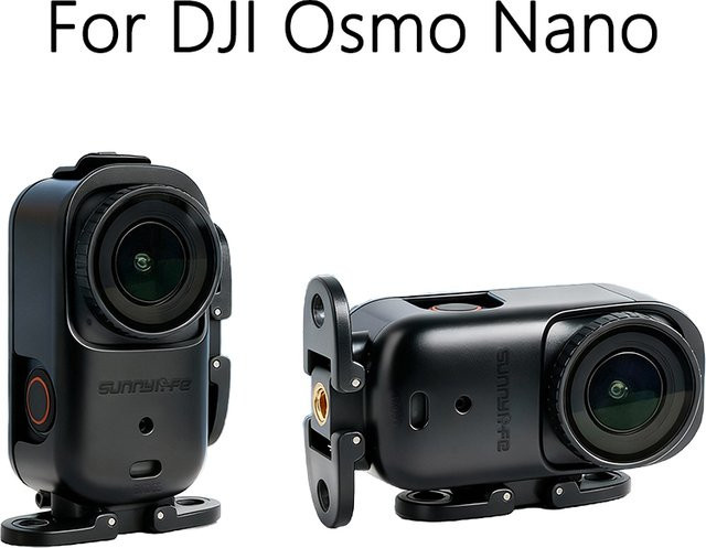 DJI Osmo Nano Zweimodus-Aktionshalterung in Schwarz mit faltbarem Schutzrahmen für vertikale und horizontale Aufnahmen - Bild 1