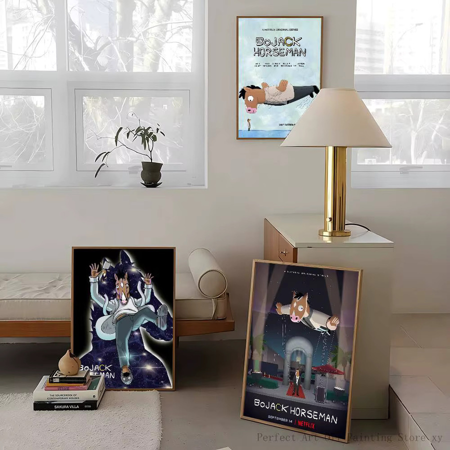 Wasserfester Anime B-BoJack H-Horsemans Poster-Aufkleber in Mehrfarbig, Rechteckig, B/H: 15 x 15 cm - Bild 4