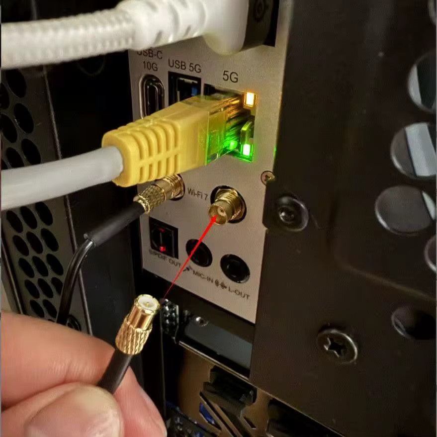MSI Original WIFI 7 Antenne mit EZ-Stecker für Motherboard in Schwarz - Bild 2