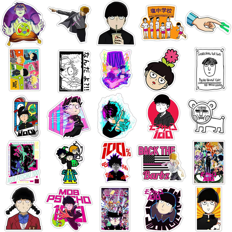 Bandai Mob Psycho 100 Anime-Aufkleber, 10/30/50 Stück - Bild 3