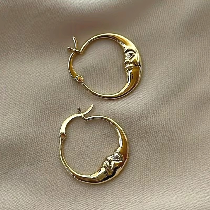Creolen Mondform, Gold, Damen - Bild 2