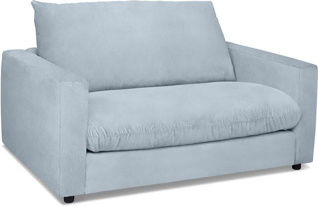 Sessel Sansibar Wangerooge in Blau mit Armlehnen und Stoffbezug, B/T/H: 146 x 107 x 64 cm - Bild 1