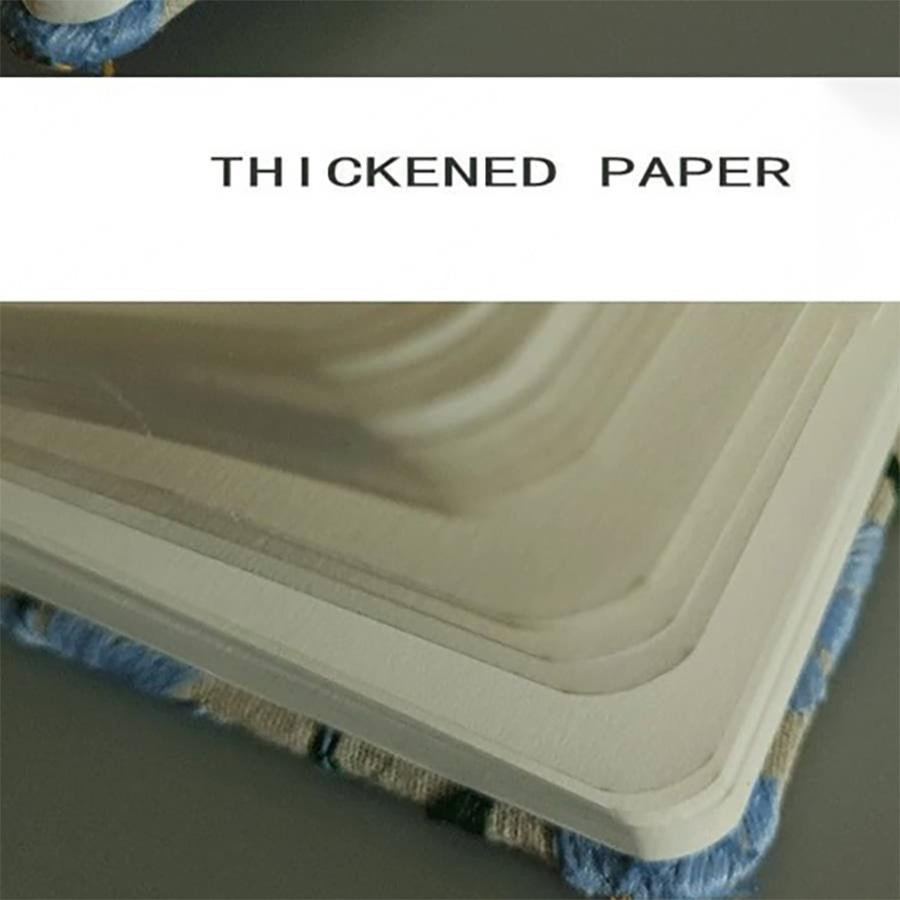 SZwatch Stoffstickerei Notizbuch A5 mit blanko Seiten aus Papier - Bild 5