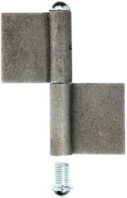 GAH Alberts Konstruktionsband Typ K04 aus Edelstahl zum Anschweißen, 2-teilig, Rundkopf, Grau, B/T/H: 140 x 50 x 14 mm, 70 mm - Bild 1