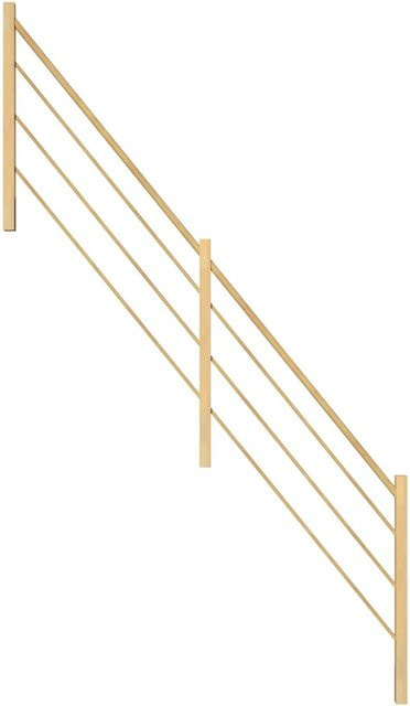 StarWood Holz-Design-Geländer aus Fichte für die Wandmontage in Weiß, Braun oder Beige, Höhe: 137,0 cm, Tiefe: 18,0 cm - Bild 1