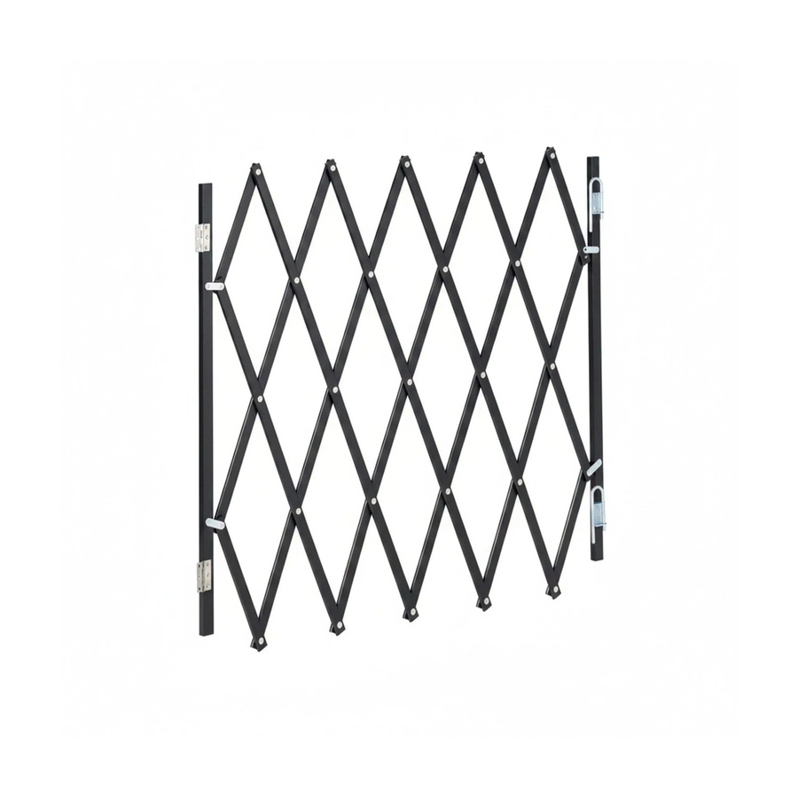 Relaxdays Hundeabsperrgitter aus Bambus in Schwarz, ausziehbar, B: 118 cm, H: 69 cm - Bild 2