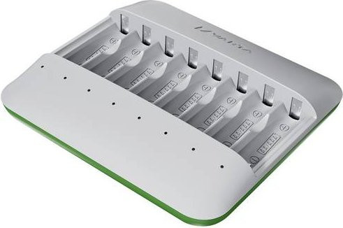 Varta Eco Charger Multi Rundzellen-Ladegerät für NiMH-Akkus in Grau mit USB-Typ-C Ladekabel - Bild 1