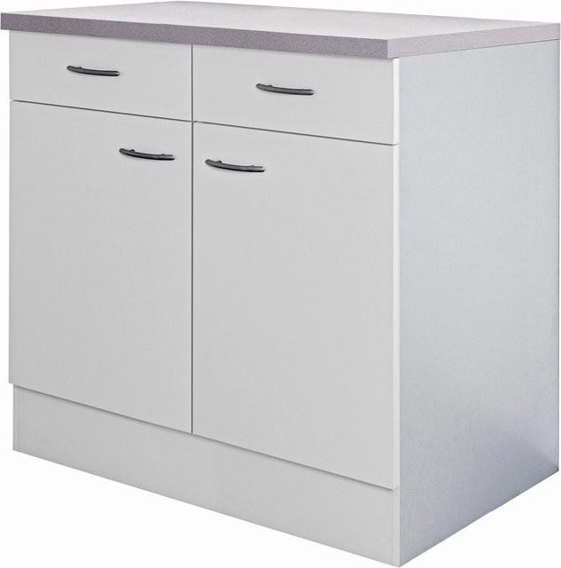 Flex-Well Küchen-Unterschrank Wito in Weiß, B/H/T: 80 x 85 x 60 cm - Bild 1