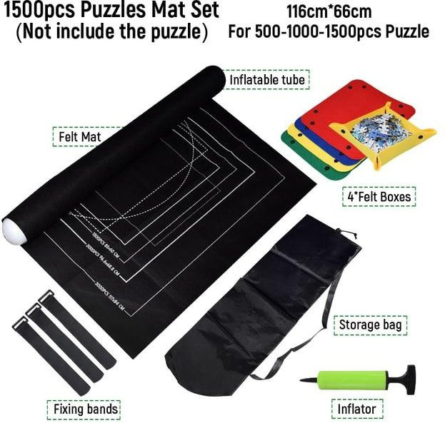 Tapis Puzzle-Matte, Puzzle-Rolle, Filzmatte, Spielmatte, bis zu 3000 Teile - Bild 1