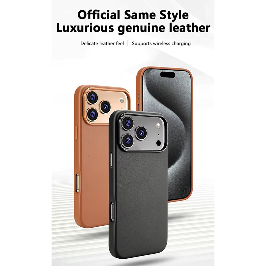 SLUTLI Magnetische PU-Leder-Handyhülle für iPhone kompatibel mit MagSafe, Orange - Bild 2